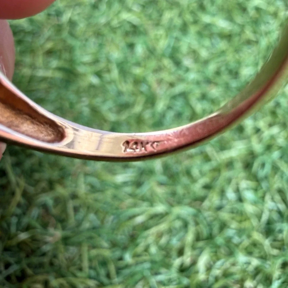 Vintage 14k Yellow Gold Smoky Quartz Halo Cocktail Ring Size‎ 8.75 7g